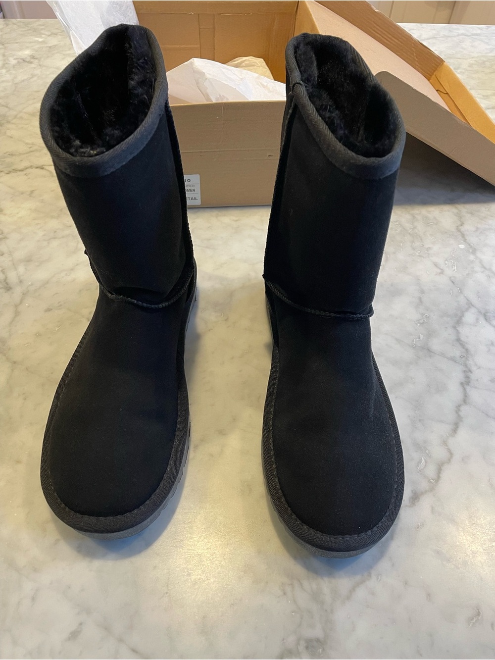 UGG Classic Tall Black Suede Winter Boots